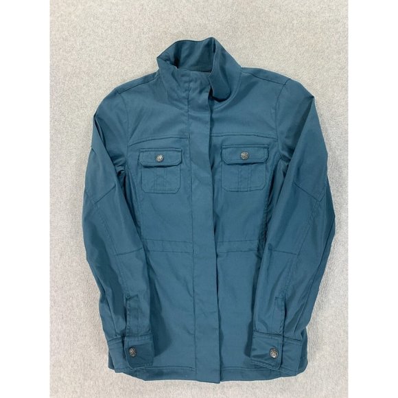 Prana Nylon Blend Fitted Casual Jacket (Women's X-Small) Teal Blue - Picture 1 of 12